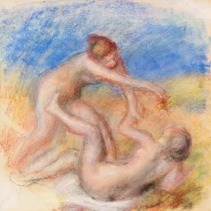Two Nudes by Pierre-Auguste Renoir Oil Painting