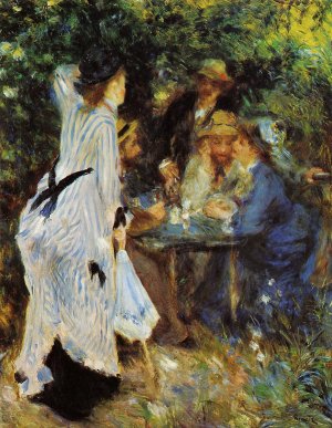 Under the Arbor at the Moulin de la Galette by Pierre-Auguste Renoir Oil Painting