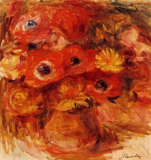 Vase of Anemones by Pierre-Auguste Renoir Oil Painting
