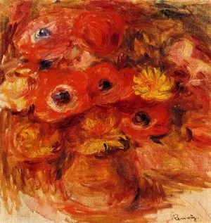 Vase of Anemones by Pierre-Auguste Renoir Oil Painting