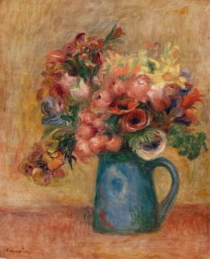 Vase of Flowers by Pierre-Auguste Renoir Oil Painting