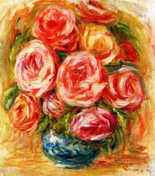 Main Product Photo of Vase of Roses 2 Painting by Pierre-Auguste Renoir