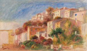View from the Garden of the Post Office, Cagnes by Pierre-Auguste Renoir Oil Painting