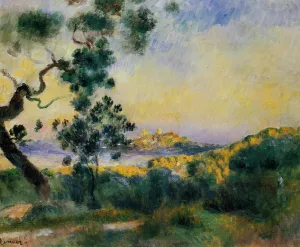 View of Antibes by Pierre-Auguste Renoir - Oil Painting Reproduction