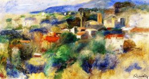 View of Cannet 2 by Pierre-Auguste Renoir Oil Painting
