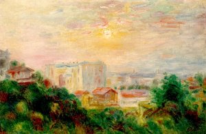 View of Montmartre by Pierre-Auguste Renoir Oil Painting