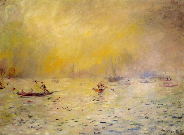 View of Venice, Fog by Pierre-Auguste Renoir - Hand-Painted Oil Painting Reproduction