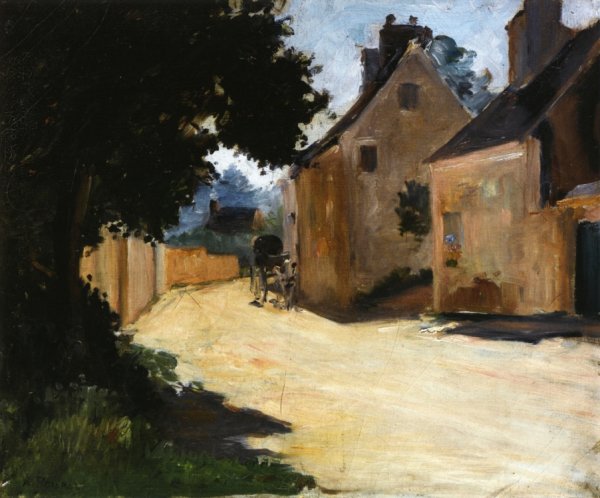 Village Street, Louveciennes by Pierre-Auguste Renoir - Hand-Painted Oil Painting Reproduction