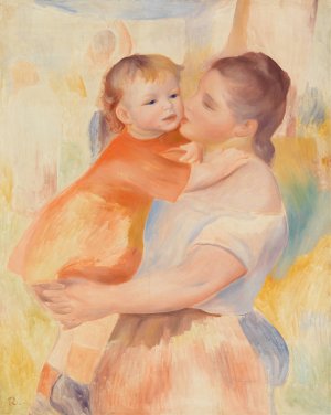 Washerwoman and Child by Pierre-Auguste Renoir Oil Painting