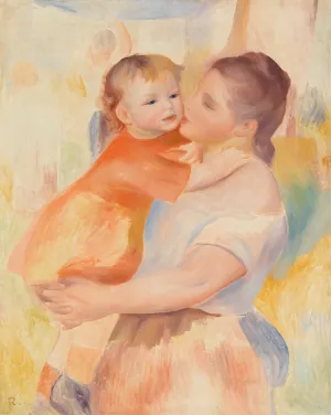 Washerwoman and Child by Pierre-Auguste Renoir Oil Painting