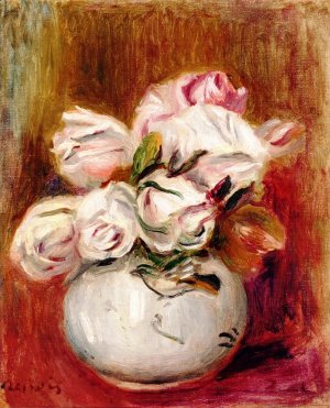 White Roses by Pierre-Auguste Renoir Oil Painting