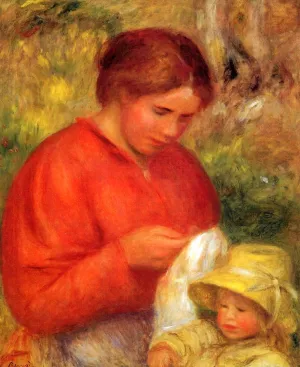 Woman and Child 2 painting by Pierre-Auguste Renoir