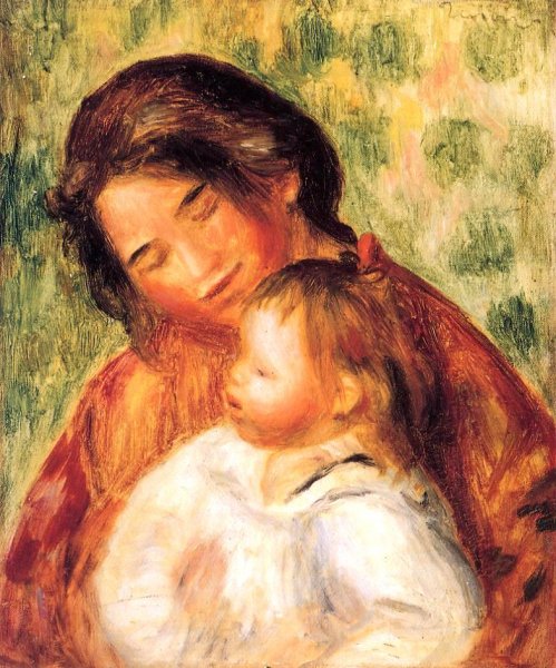 Main Product Photo of Woman and Child Painting by Pierre-Auguste Renoir