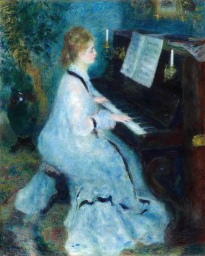 Woman at the Piano by Pierre-Auguste Renoir Oil Painting
