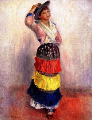 Woman Dancing in a Italian Costume Oil painting by Pierre-Auguste Renoir