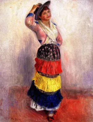 Woman Dancing in a Italian Costume by Pierre-Auguste Renoir Oil Painting