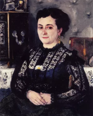 Woman in a Lace Blouse by Pierre-Auguste Renoir Oil Painting