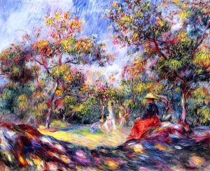 Woman in a Landscape 2 by Pierre-Auguste Renoir Oil Painting