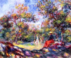 Woman in a Landscape 2 by Pierre-Auguste Renoir Oil Painting