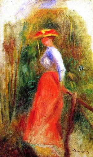 Woman in a Landscape by Pierre-Auguste Renoir Oil Painting