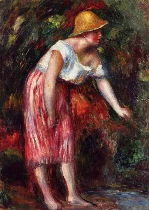 Woman in a Straw Hat by Pierre-Auguste Renoir Oil Painting