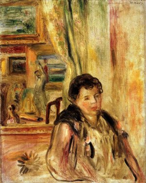 Woman in an Interior 2 by Pierre-Auguste Renoir Oil Painting