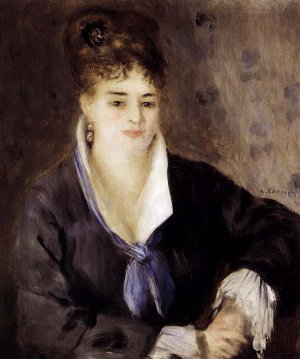 Woman in Black by Pierre-Auguste Renoir Oil Painting