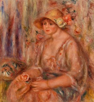Woman in Muslin Dress by Pierre-Auguste Renoir Oil Painting