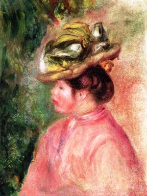 Woman in Profile by Pierre-Auguste Renoir Oil Painting