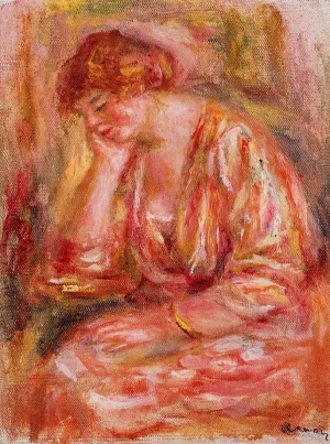 Woman Leaning on Her Elbow painting by Pierre-Auguste Renoir