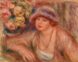 Woman Leaning by Pierre-Auguste Renoir Oil Painting