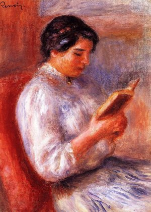 Woman Reading 2 by Pierre-Auguste Renoir Oil Painting