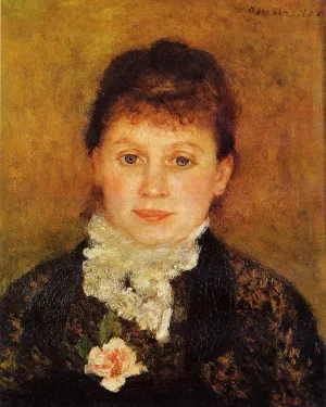Woman Wearing White Frills by Pierre-Auguste Renoir Oil Painting