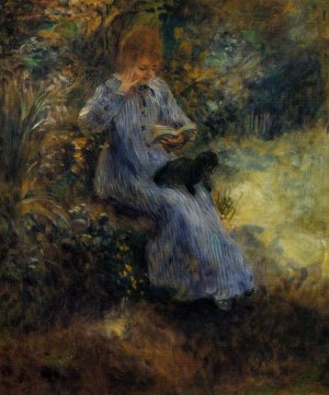 Woman with a Black Dog by Pierre-Auguste Renoir Oil Painting