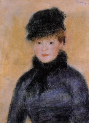 Woman with a Blue Blouse by Pierre-Auguste Renoir Oil Painting