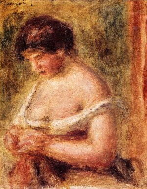 Woman with a Corset by Pierre-Auguste Renoir Oil Painting