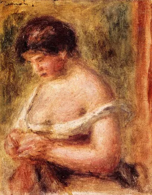 Woman with a Corset painting by Pierre-Auguste Renoir