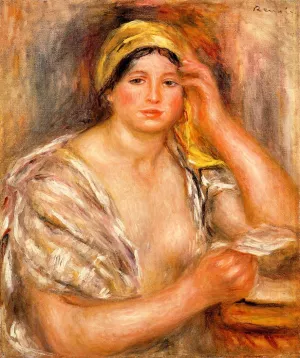 Woman with a Yellow Turban by Pierre-Auguste Renoir - Oil Painting Reproduction