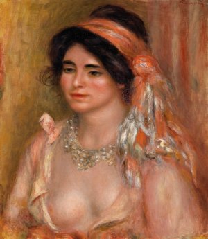 Woman with Black Hair by Pierre-Auguste Renoir Oil Painting