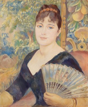 Woman with Fan by Pierre-Auguste Renoir Oil Painting