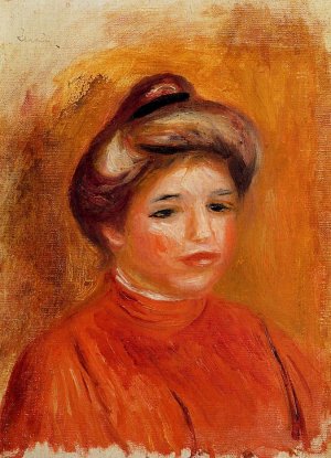 Woman's Head 10 by Pierre-Auguste Renoir Oil Painting
