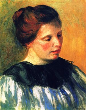 Woman's Head by Pierre-Auguste Renoir Oil Painting