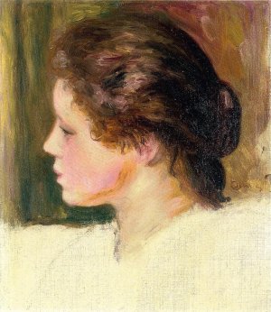 Woman's Head by Pierre-Auguste Renoir Oil Painting