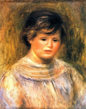 Woman's Head by Pierre-Auguste Renoir Oil Painting
