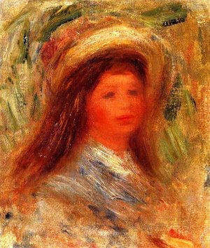 Woman's Head by Pierre-Auguste Renoir Oil Painting
