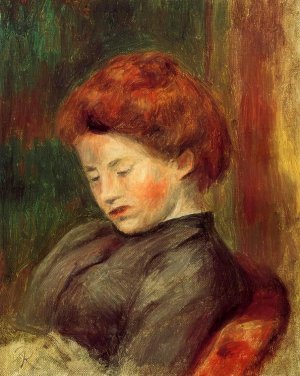 Woman's Head by Pierre-Auguste Renoir Oil Painting