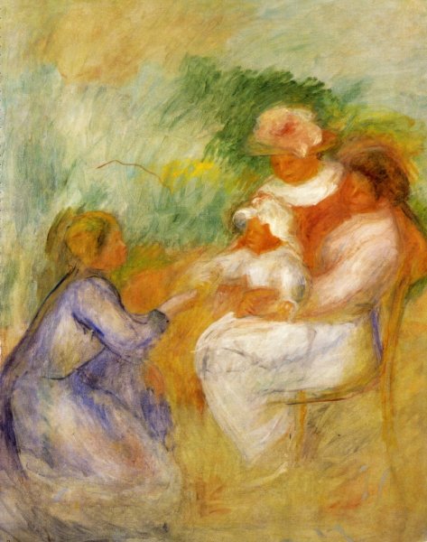 Main Product Photo of Women and Child Painting by Pierre-Auguste Renoir
