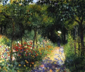 Women in a Garden by Pierre-Auguste Renoir - Oil Painting Reproduction