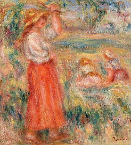 Women in the Fields  by Pierre-Auguste Renoir - Hand-Painted Oil Painting Reproduction