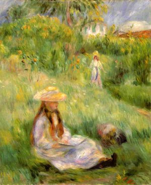 Young Girl in the Garden at Mezy by Pierre-Auguste Renoir Oil Painting